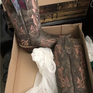 Tanner Mark Brown Leather Cowboy Boots (Made in Mexico)
